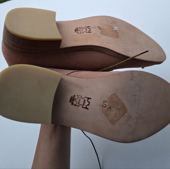 Huma Blanco Manuela Lace-Up Booties Blush Rose Suede Size 10 - Picture 8 of 10